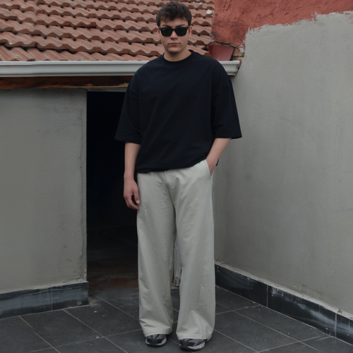 Baggy Eşofman Alt / Kırık Beyaz