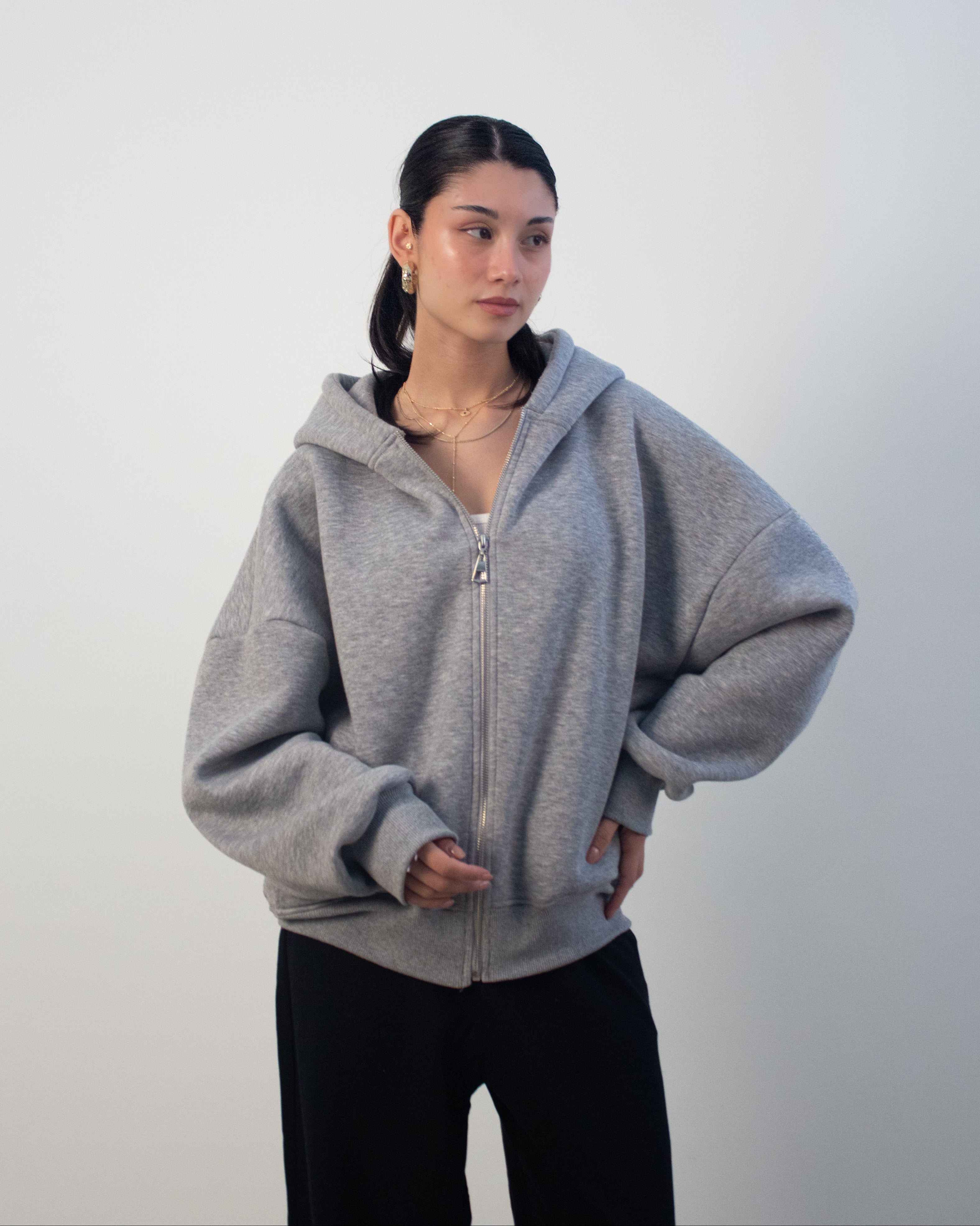 Bombay Zip Hoodie Grey