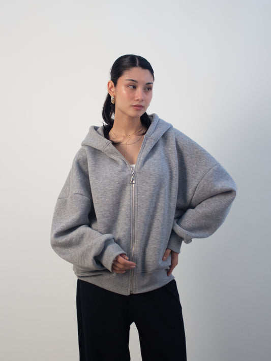 Bombay Zip Hoodie Grey