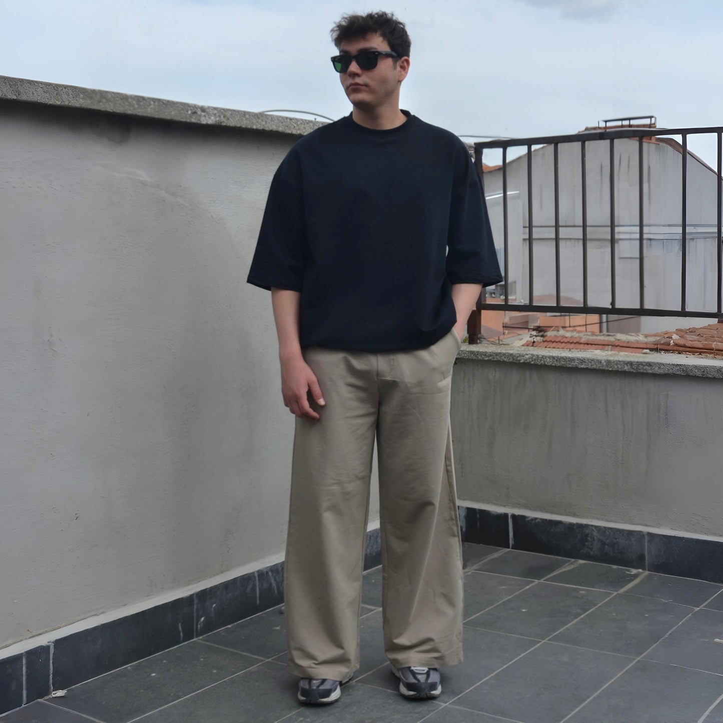 Baggy Eşofman Alt / Bej