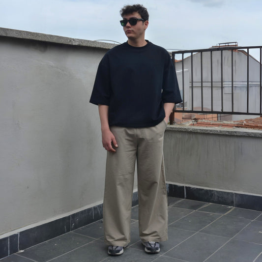 Baggy Eşofman Alt / Bej